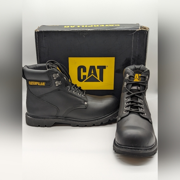 Caterpillar Men Second Shift Steel Toe Work Boots Leather Size 13M 46EU P89135 - Picture 1 of 8